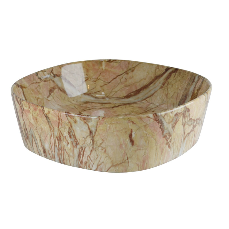 cuba de cerâmica com efeito marmorizado