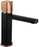 misturador monocomando para lavatório black matte e rosê gold