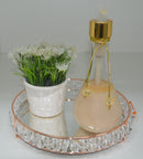 bandeja artesanalle cristal duplo- rosê gold- 20cm