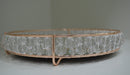 bandeja artesanalle cristal duplo- rosê gold- 20cm