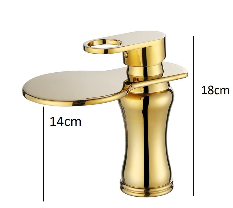 misturador dourado monocomando para lavatório