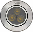 spot de alumínio direcionável led 3w - branco quente