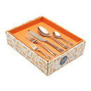 faqueiro roma pvd 30pcs aço inox c/gift box