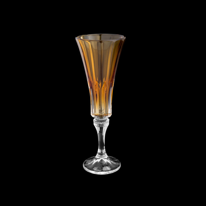 conjunto 6pcs taças cristal ecológico p/ champagne wellington ambar