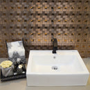 cuba de apoio de cerâmica branca