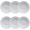 jogo de pratos fundos plissan- 6 peças