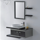 kit lavatório de aço inox suspenso