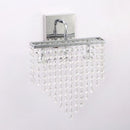 arandela interna com cristais e inox