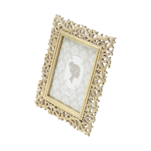 porta retrato resina dourado 13x18cm