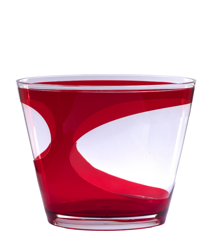champanheira de acrilico vermelha e transparente 4l