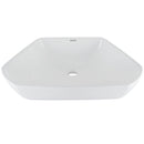 cuba de cerâmica branca formato geométrico