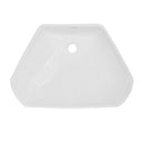 cuba de cerâmica branca formato geométrico