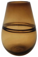 vaso de vidro âmbar