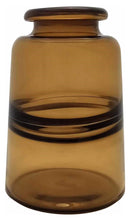 vaso de vidro âmbar