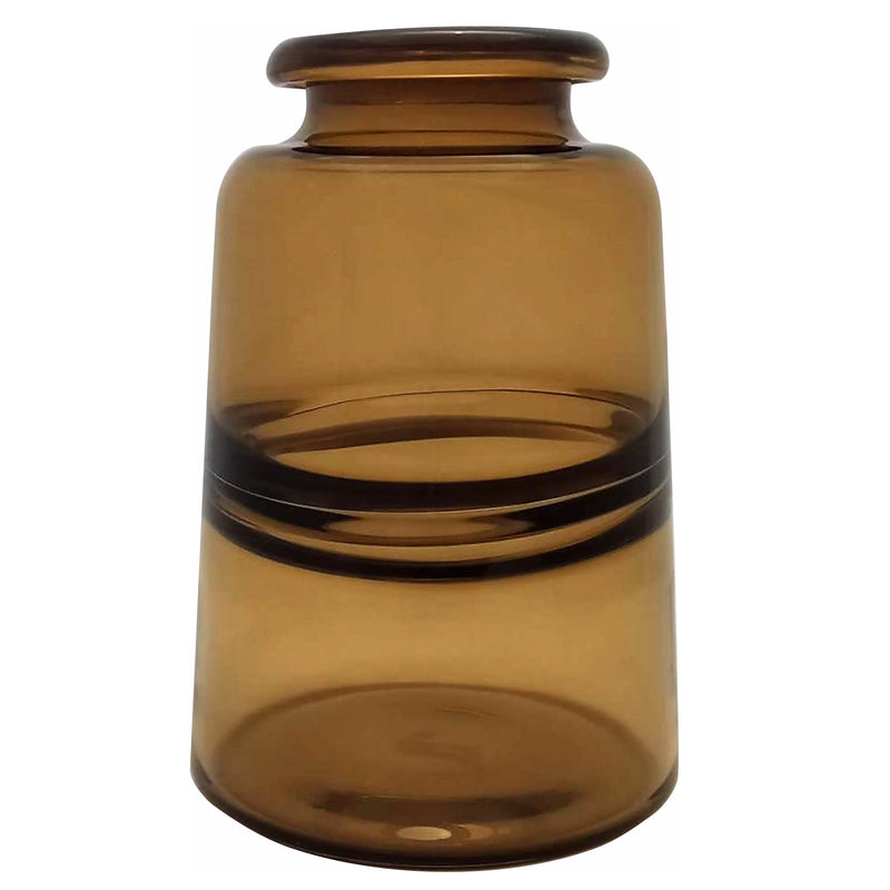 vaso de vidro âmbar