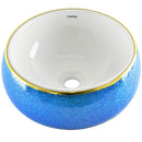 cuba de cêramica coleção toques de cor - azul