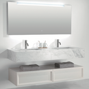 kit lavatório com espelho em led