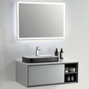 kit lavatório com espelho em led