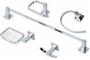 kit de acessórios de banheiro, cromado- 5 peças