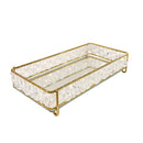 bandeja artesanalle cristal duplo - golden 10x20 cm
