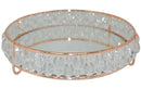 bandeja artesanalle cristal duplo- rosê gold- 20cm