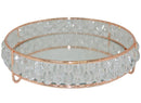 bandeja artesanalle cristal duplo- rosê gold- 20cm