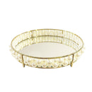 bandeja artesanalle pérola dupla- golden- 20cm