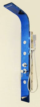 coluna de banho com ducha e hidromassagem vertical- azul