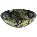 cuba de apoio de vidro com efeito marmorizado