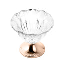 centro de mesa de vidro c/pé de aço louise rose gold- 25x22cm