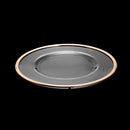 sousplat de vidro cordão liso rose gold- 35cm