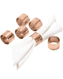 jogo anéis para guardanapos elegance 6 peças rose 4x4cm