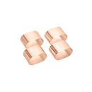 conjunto 4 anéis de aço para guardanapos rose elegance wolff