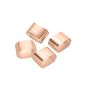conjunto 4 anéis de aço para guardanapos rose elegance wolff
