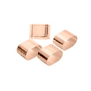 conjunto 4 anéis de aço para guardanapos rose elegance wolff