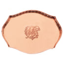 centro de mesa metal com pé roma rosê