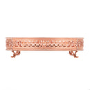 centro de mesa metal com pé roma rosê