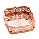 bandeja metal roma rose - 12x12x5 cm