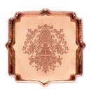 bandeja metal roma rose - 12x12x5 cm
