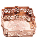bandeja metal roma rose - 12x12x5 cm