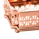 bandeja metal roma rose - 12x12x5 cm