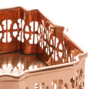 bandeja metal roma rose - 12x12x5 cm