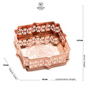 bandeja metal roma rose - 12x12x5 cm