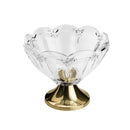 centro de mesa de vidro borboleta dourado 28x24cm