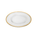 sousplat de vidro c/ cordão paris dourado- 35cm