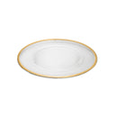 sousplat de vidro c/ cordão paris dourado- 35cm