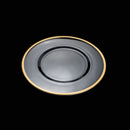 sousplat de vidro c/ cordão paris dourado- 35cm