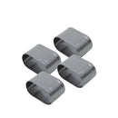 conjunto 4 anéis de aço para guardanapos black elegance wolff