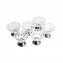 conjunto 6 bowls cristal sobremesa c/ 6 colheres black louise