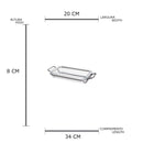 suporte aramado black com refratário- 34x20x8cm